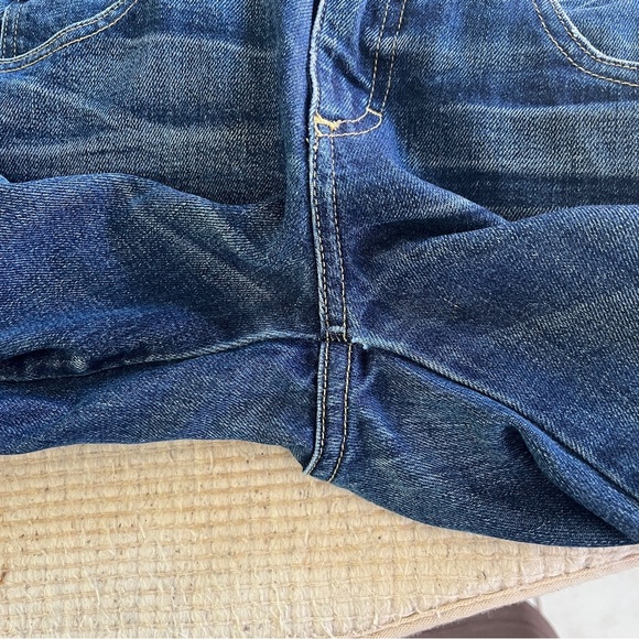 AMO Twist Low/Mid Rise Straight Leg Denim Jeans Split Cuff | True Blue | Size 26 - Picture 8 of 10